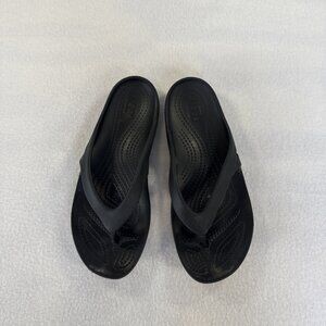 Crocs Kadee II Black Flip Flops Women’s Size 6 Iconic Crocs Comfort
